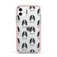 Springer Spaniel Icon with Name Apple iPhone 11 in White with Pink Impact Case