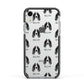 Springer Spaniel Icon with Name Apple iPhone XR Impact Case Black Edge on Silver Phone