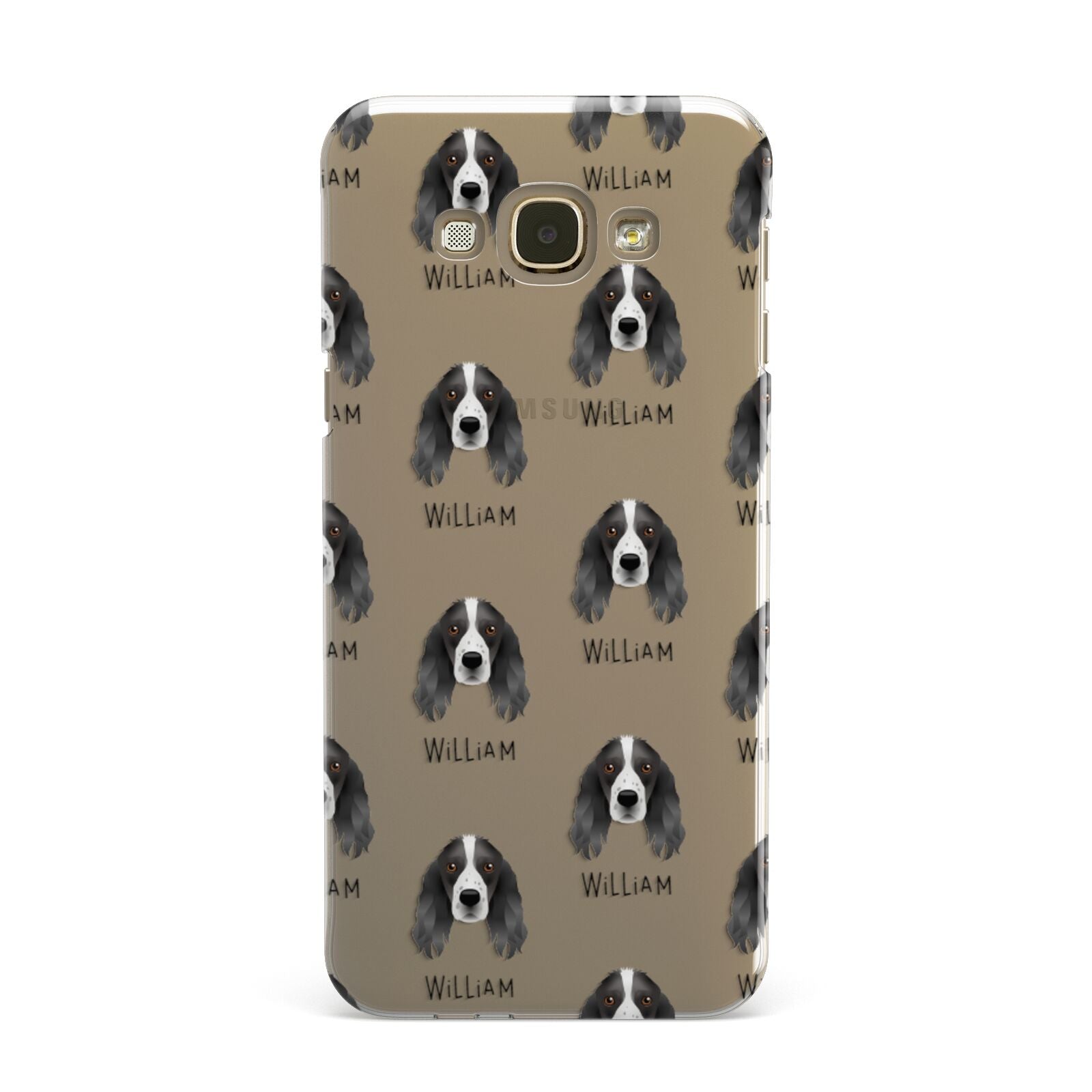 Springer Spaniel Icon with Name Samsung Galaxy A8 Case