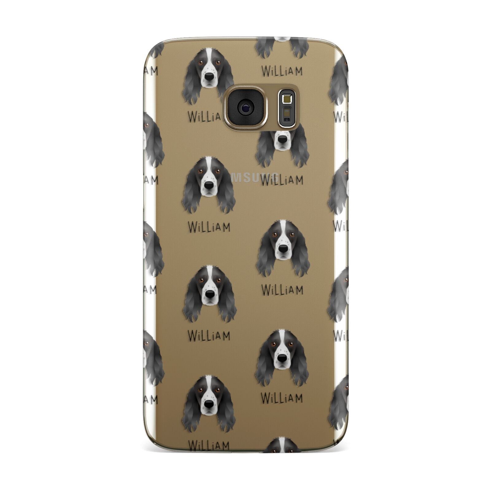 Springer Spaniel Icon with Name Samsung Galaxy Case