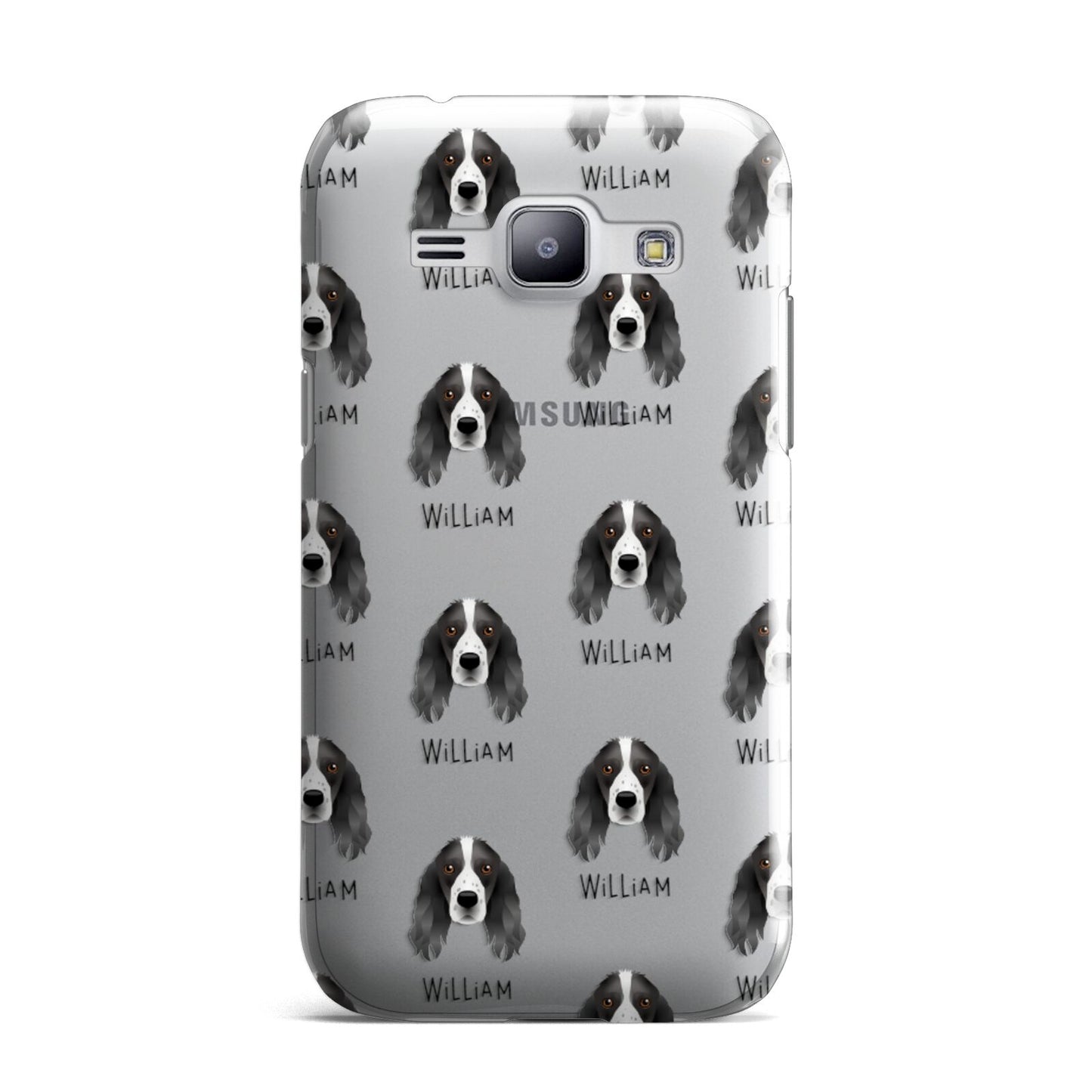 Springer Spaniel Icon with Name Samsung Galaxy J1 2015 Case