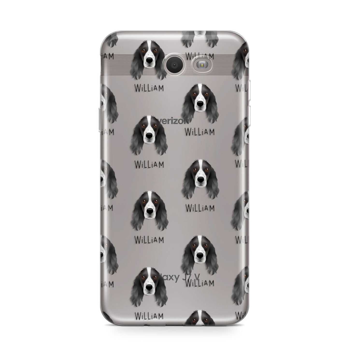 Springer Spaniel Icon with Name Samsung Galaxy J7 2017 Case