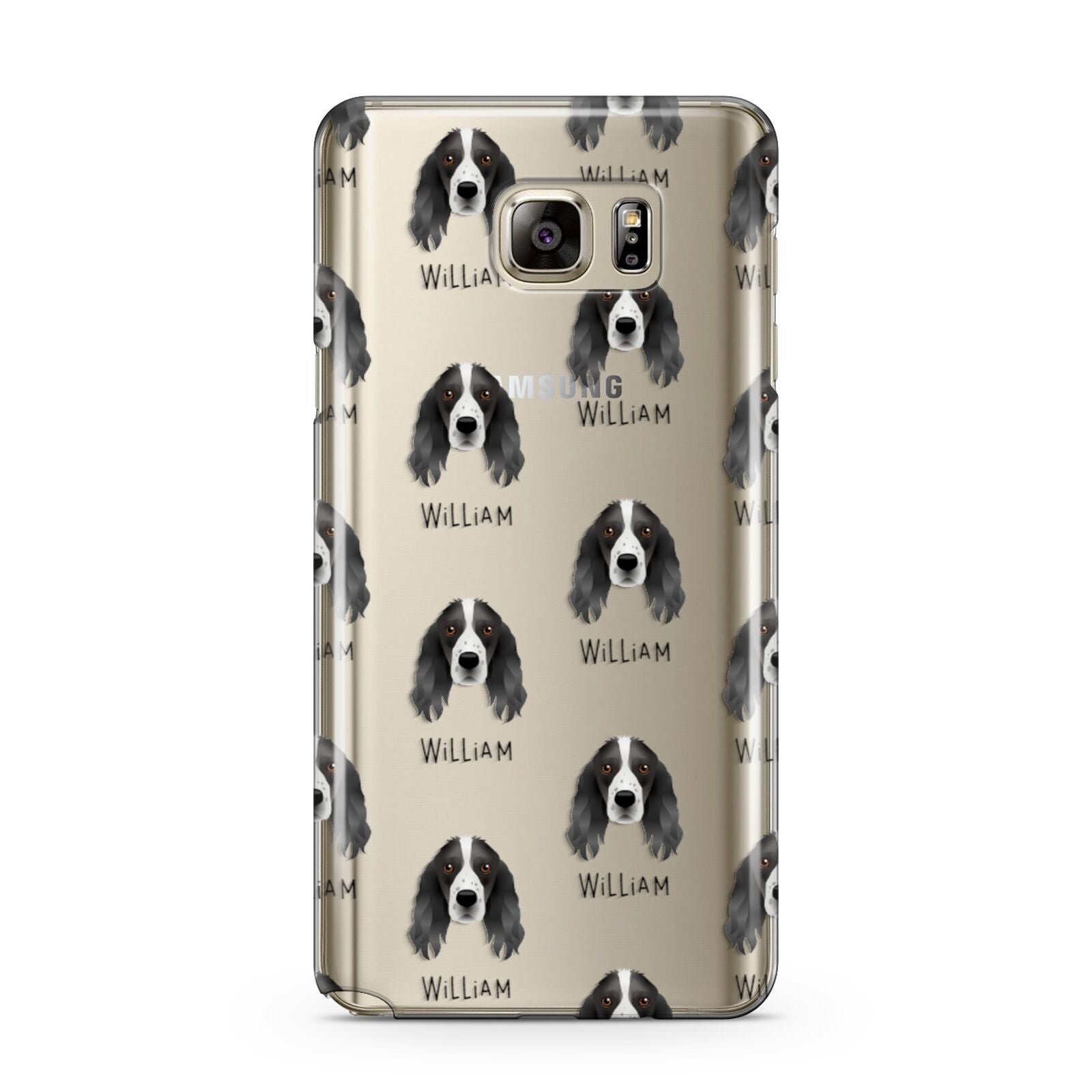 Springer Spaniel Icon with Name Samsung Galaxy Note 5 Case
