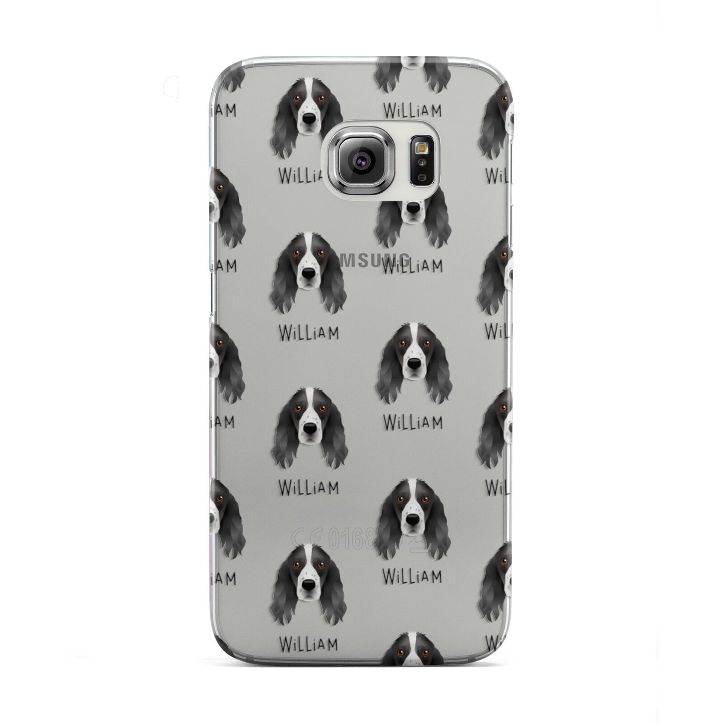 Springer Spaniel Icon with Name Samsung Galaxy S6 Edge Case