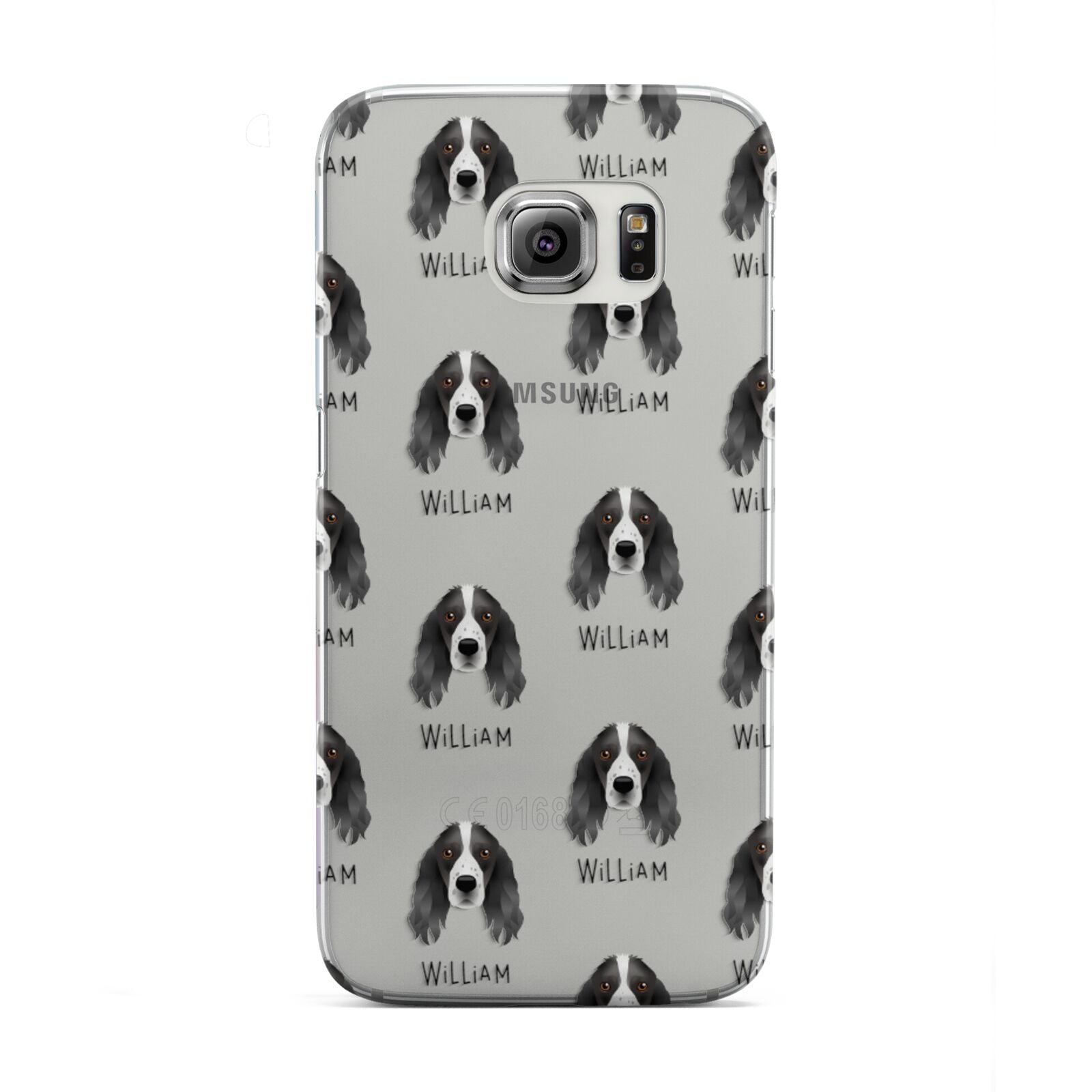 Springer Spaniel Icon with Name Samsung Galaxy S6 Edge Case