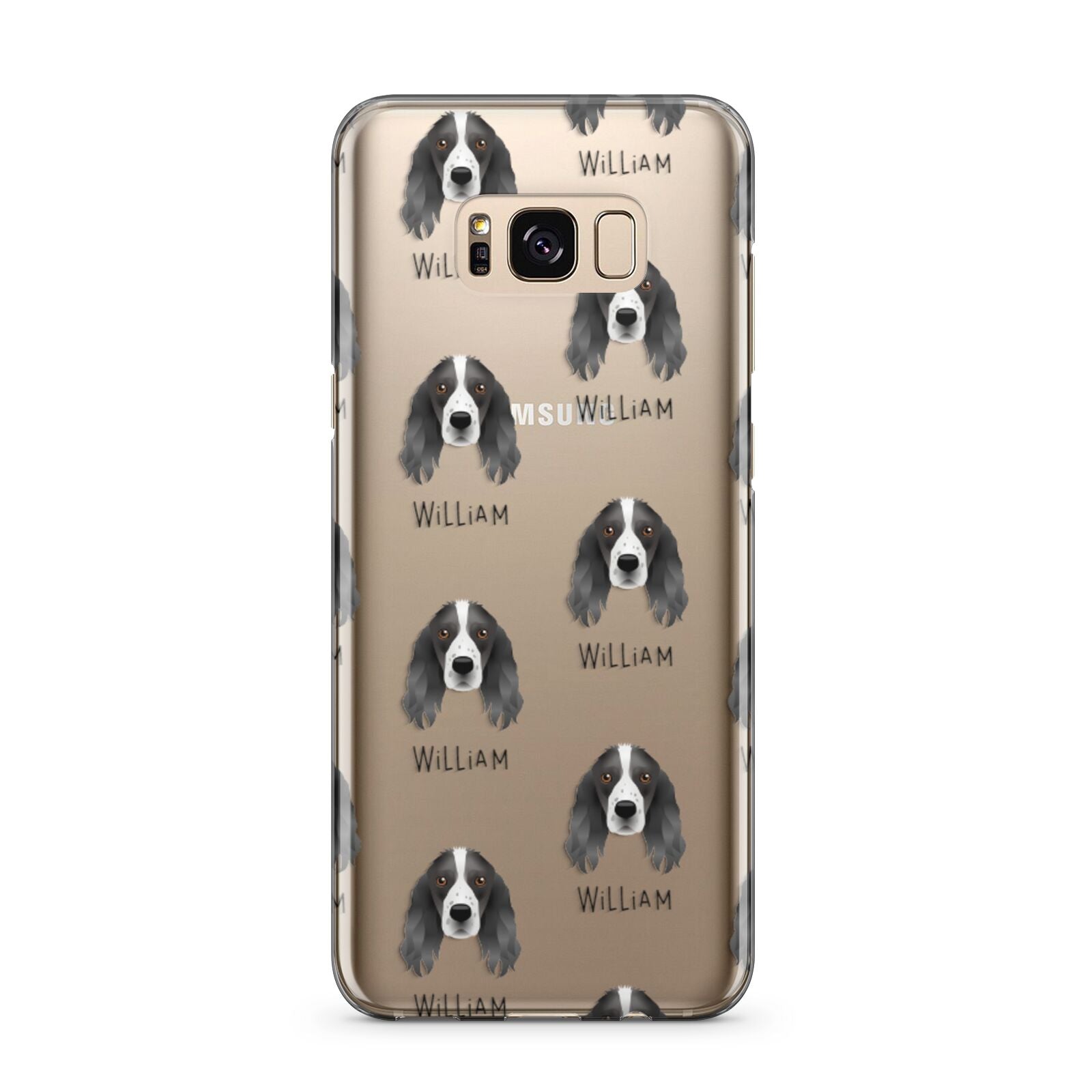 Springer Spaniel Icon with Name Samsung Galaxy S8 Plus Case