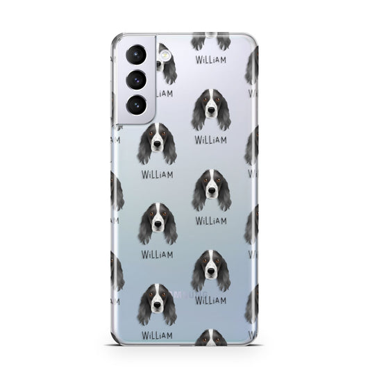 Springer Spaniel Icon with Name Samsung S21 Plus Phone Case