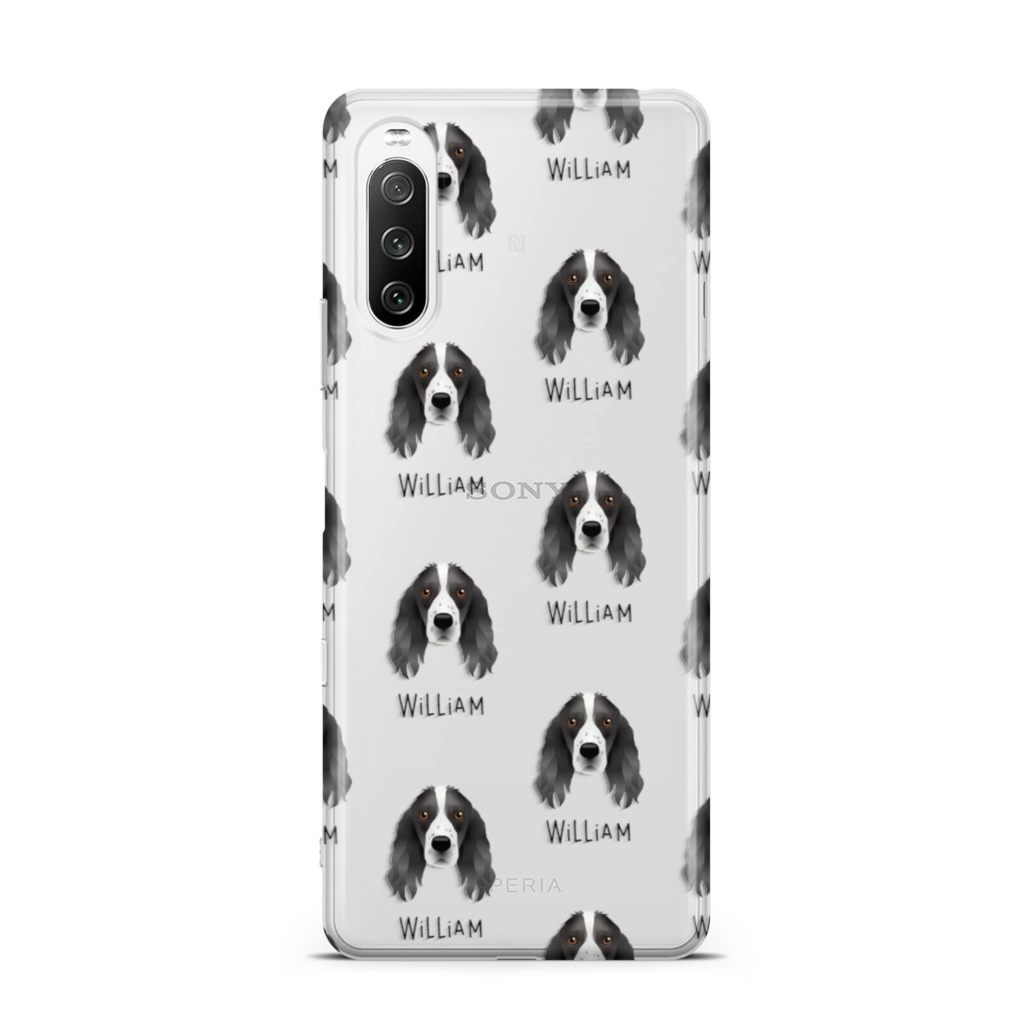 Springer Spaniel Icon with Name Sony Xperia 10 III Case