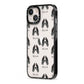 Springer Spaniel Icon with Name iPhone 13 Black Impact Case Side Angle on Silver phone