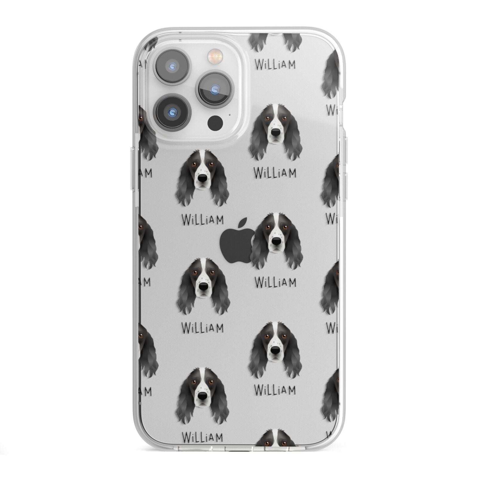 Springer Spaniel Icon with Name iPhone 13 Pro Max TPU Impact Case with White Edges