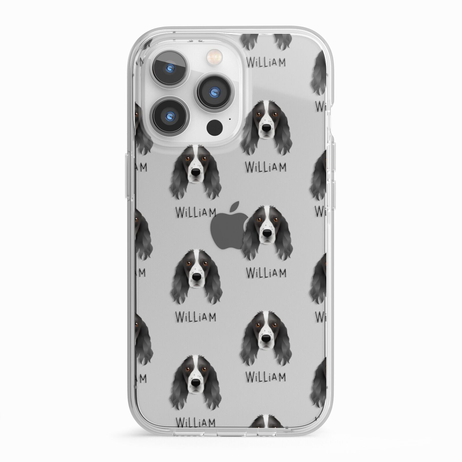 Springer Spaniel Icon with Name iPhone 13 Pro TPU Impact Case with White Edges