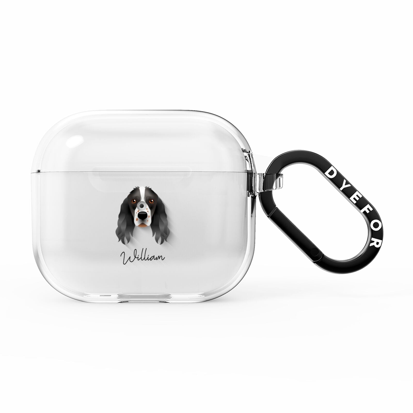 Springer Spaniel Personalised AirPods Clear Case 3rd Gen