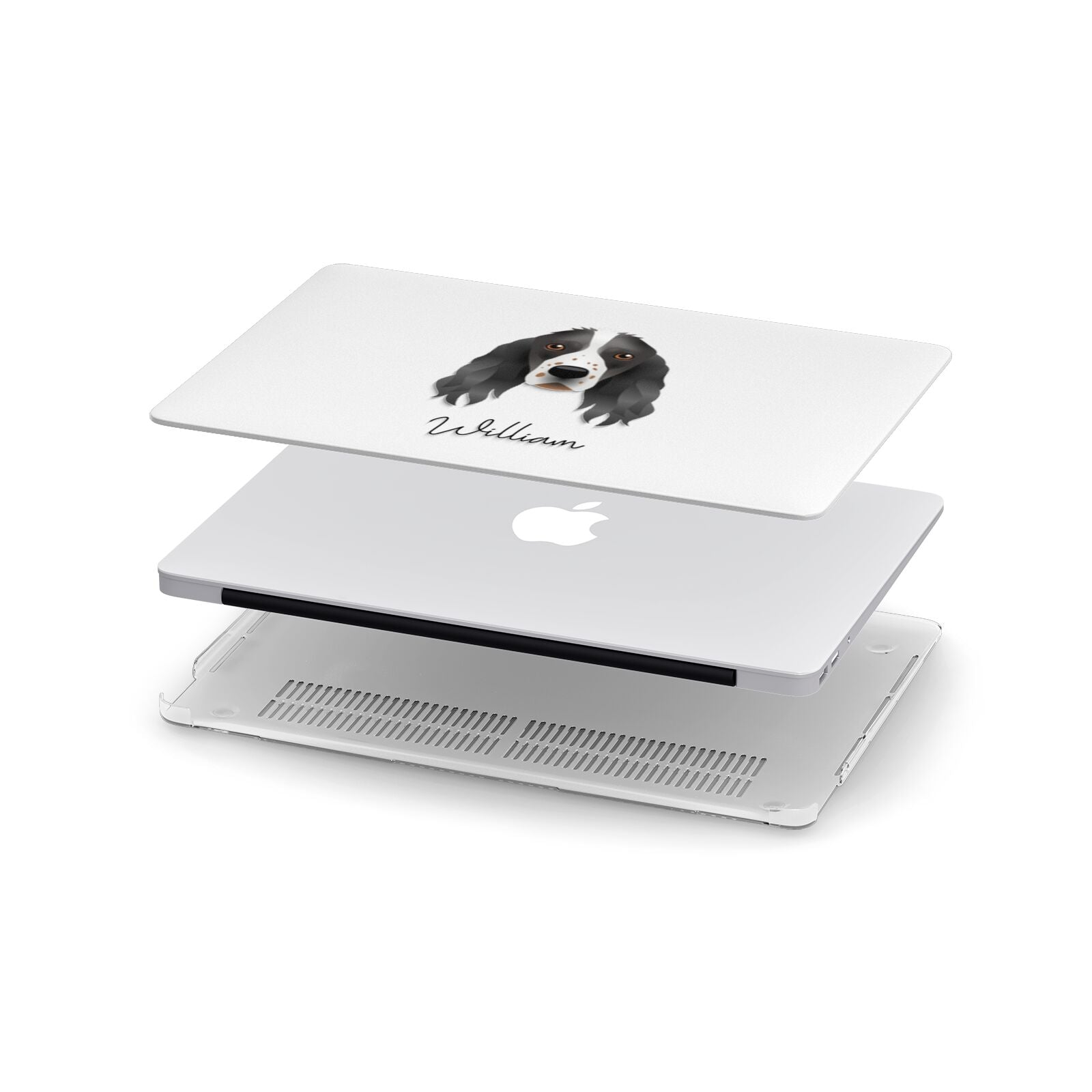 Springer Spaniel Personalised Apple MacBook Case in Detail