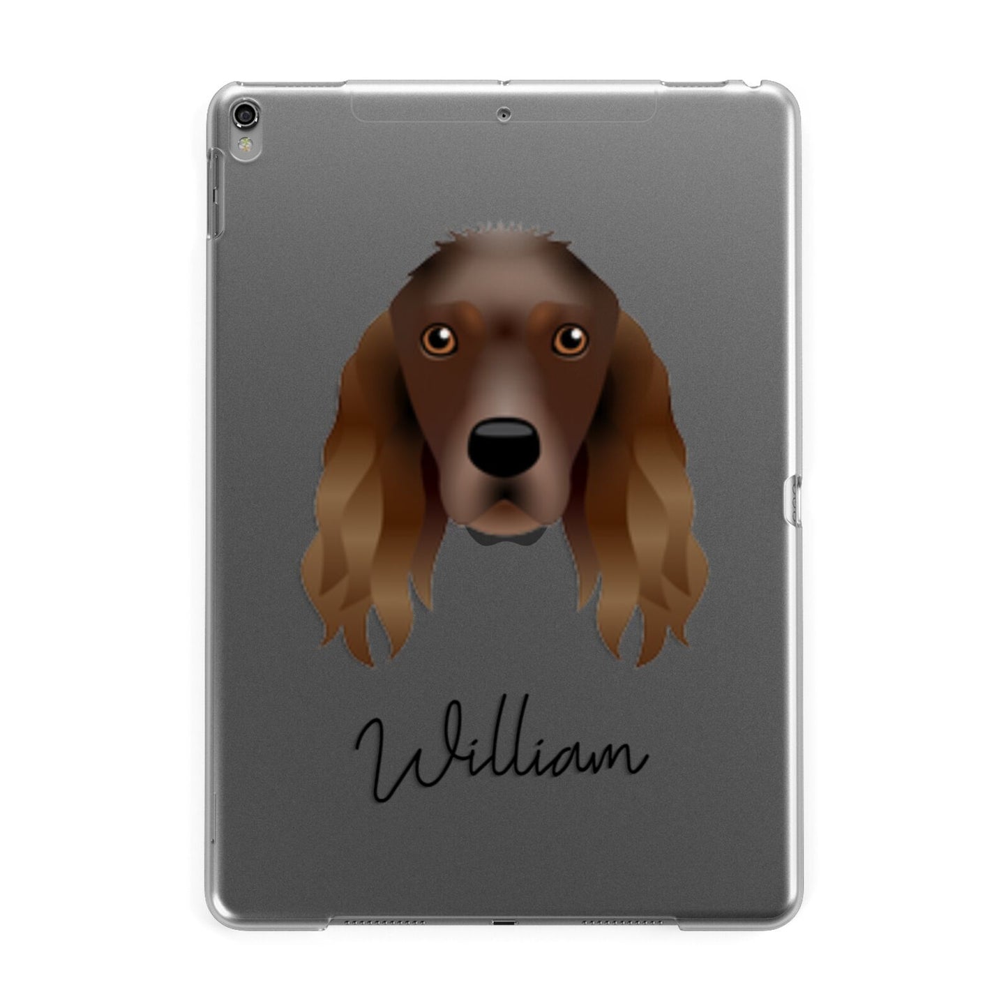 Springer Spaniel Personalised Apple iPad Grey Case