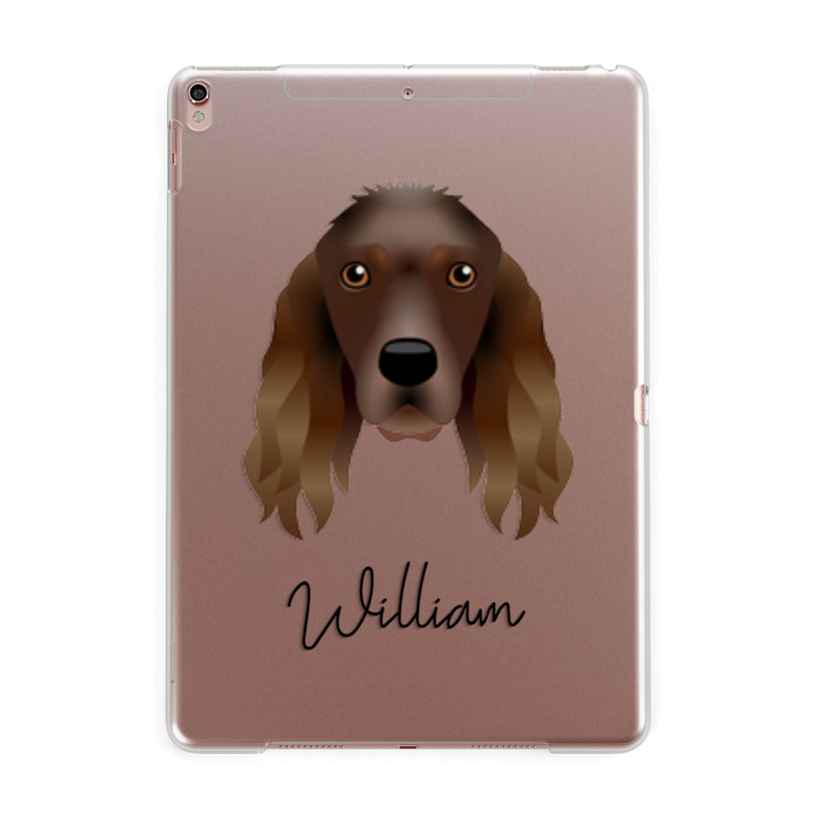 Springer Spaniel Personalised Apple iPad Rose Gold Case