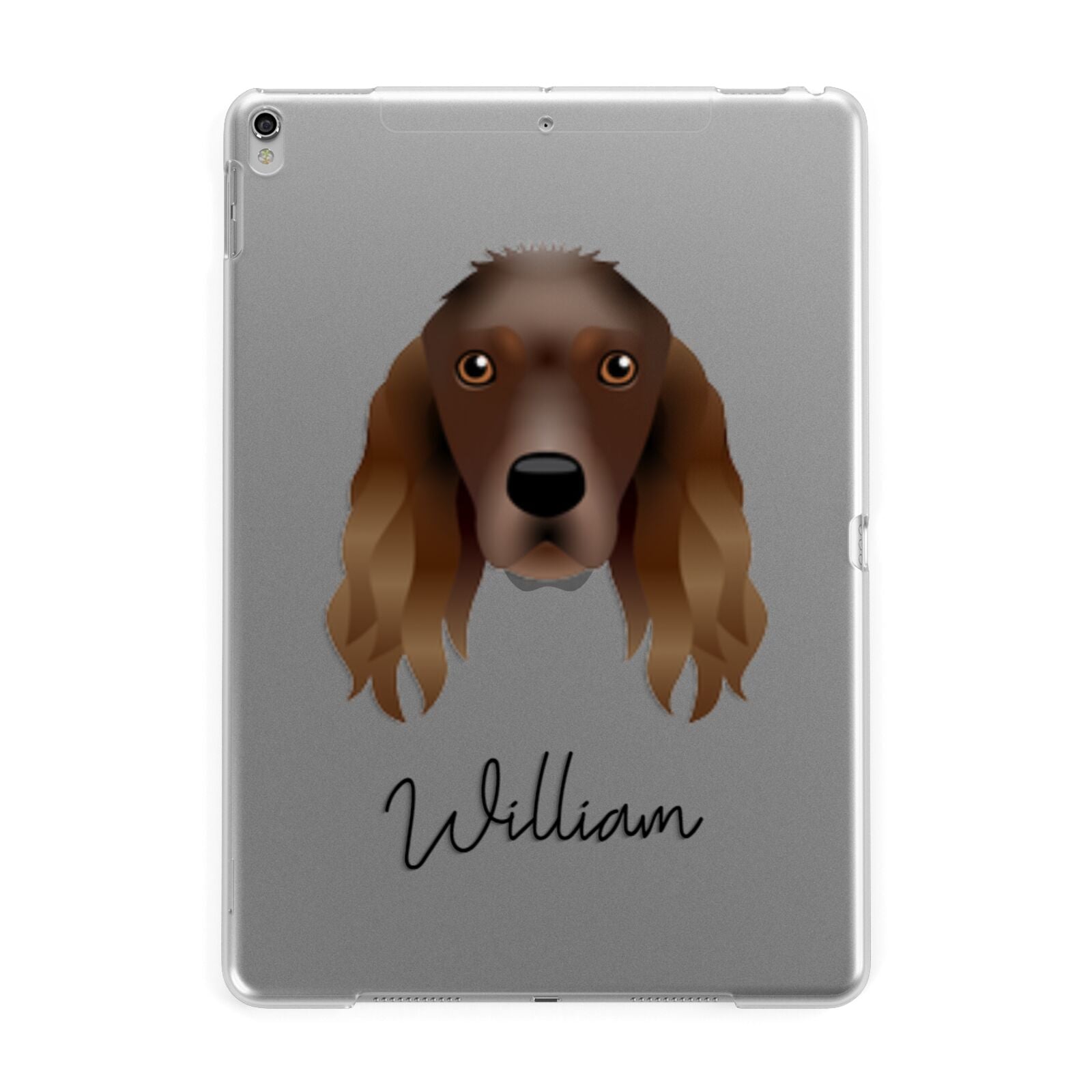 Springer Spaniel Personalised Apple iPad Silver Case
