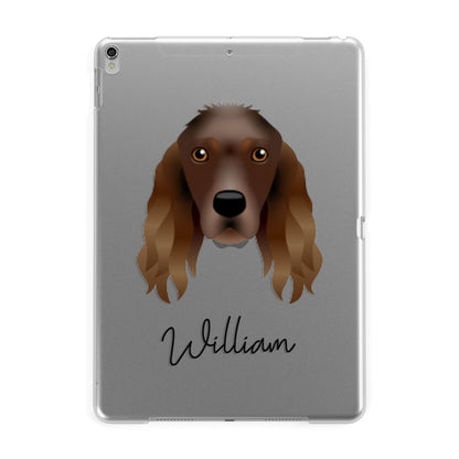 Springer Spaniel Personalised Apple iPad Silver Case