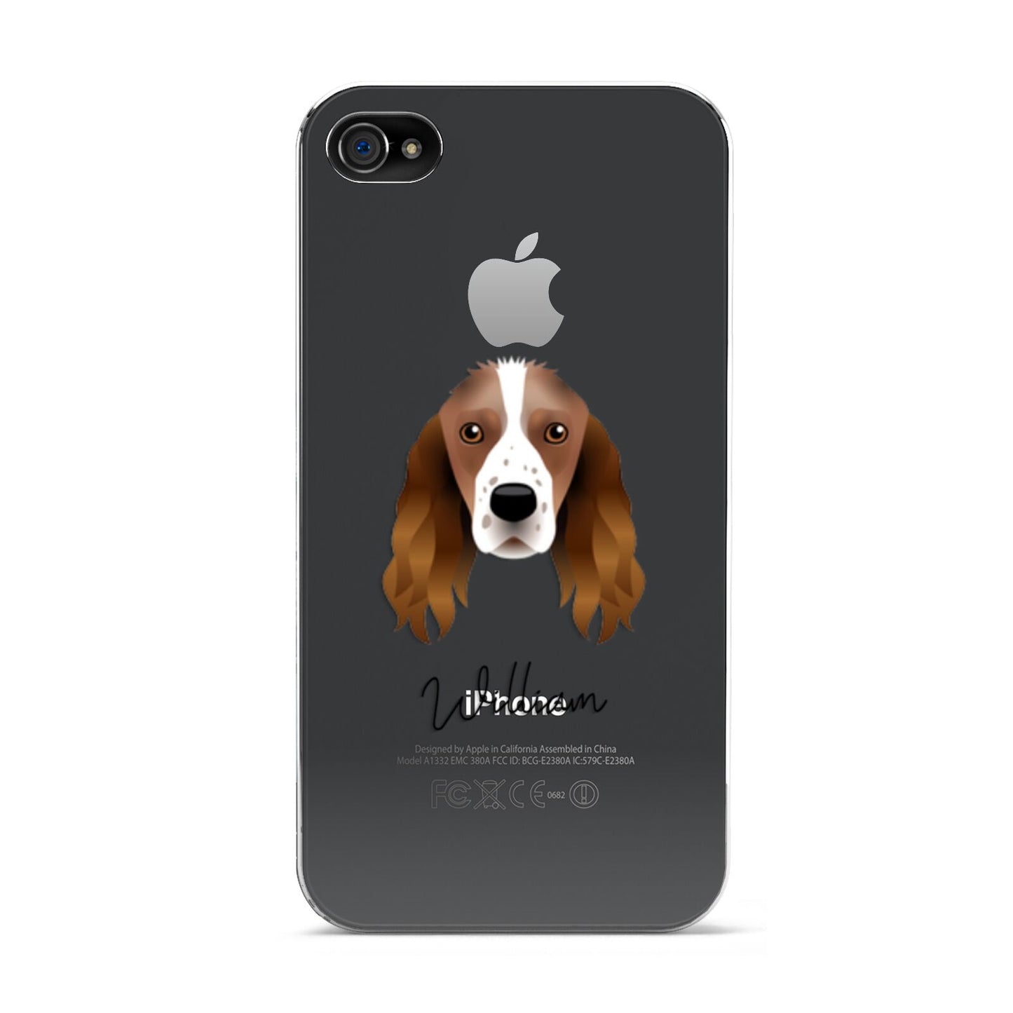 Springer Spaniel Personalised Apple iPhone 4s Case