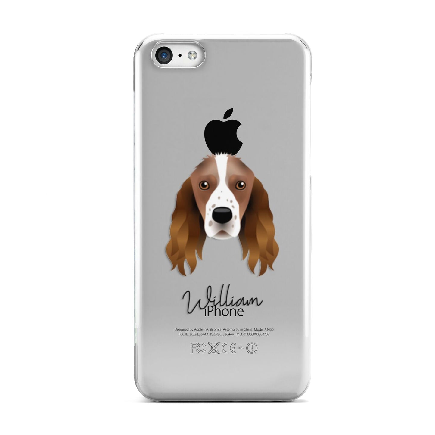 Springer Spaniel Personalised Apple iPhone 5c Case