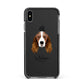 Springer Spaniel Personalised Apple iPhone Xs Max Impact Case Black Edge on Black Phone