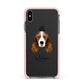 Springer Spaniel Personalised Apple iPhone Xs Max Impact Case Pink Edge on Black Phone