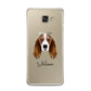 Springer Spaniel Personalised Samsung Galaxy A3 2016 Case on gold phone