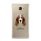 Springer Spaniel Personalised Samsung Galaxy A9 2016 Case on gold phone