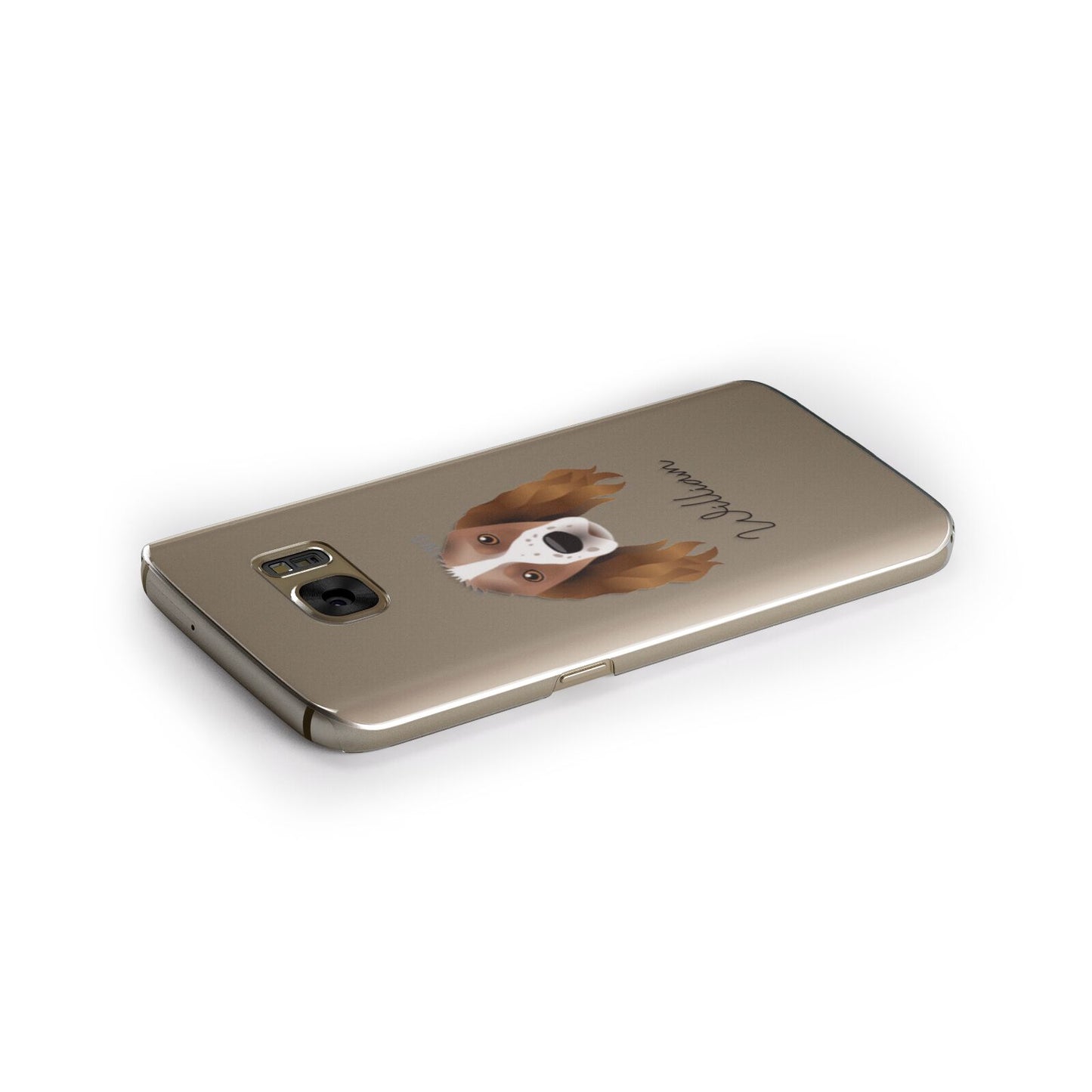 Springer Spaniel Personalised Samsung Galaxy Case Side Close Up