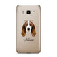 Springer Spaniel Personalised Samsung Galaxy J7 2016 Case on gold phone