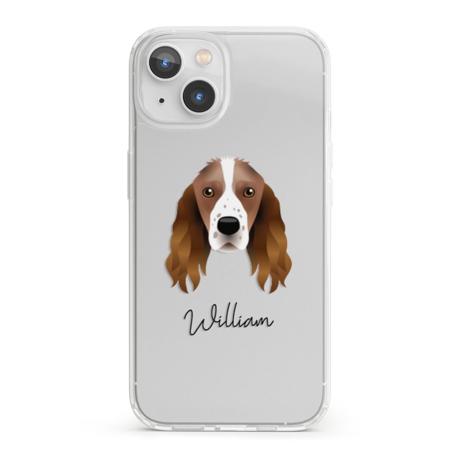Springer Spaniel Personalised iPhone 13 Clear Bumper Case