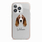 Springer Spaniel Personalised iPhone 13 Pro TPU Impact Case with Pink Edges