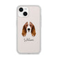 Springer Spaniel Personalised iPhone 14 Clear Tough Case Starlight