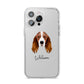 Springer Spaniel Personalised iPhone 14 Pro Max Clear Tough Case Silver