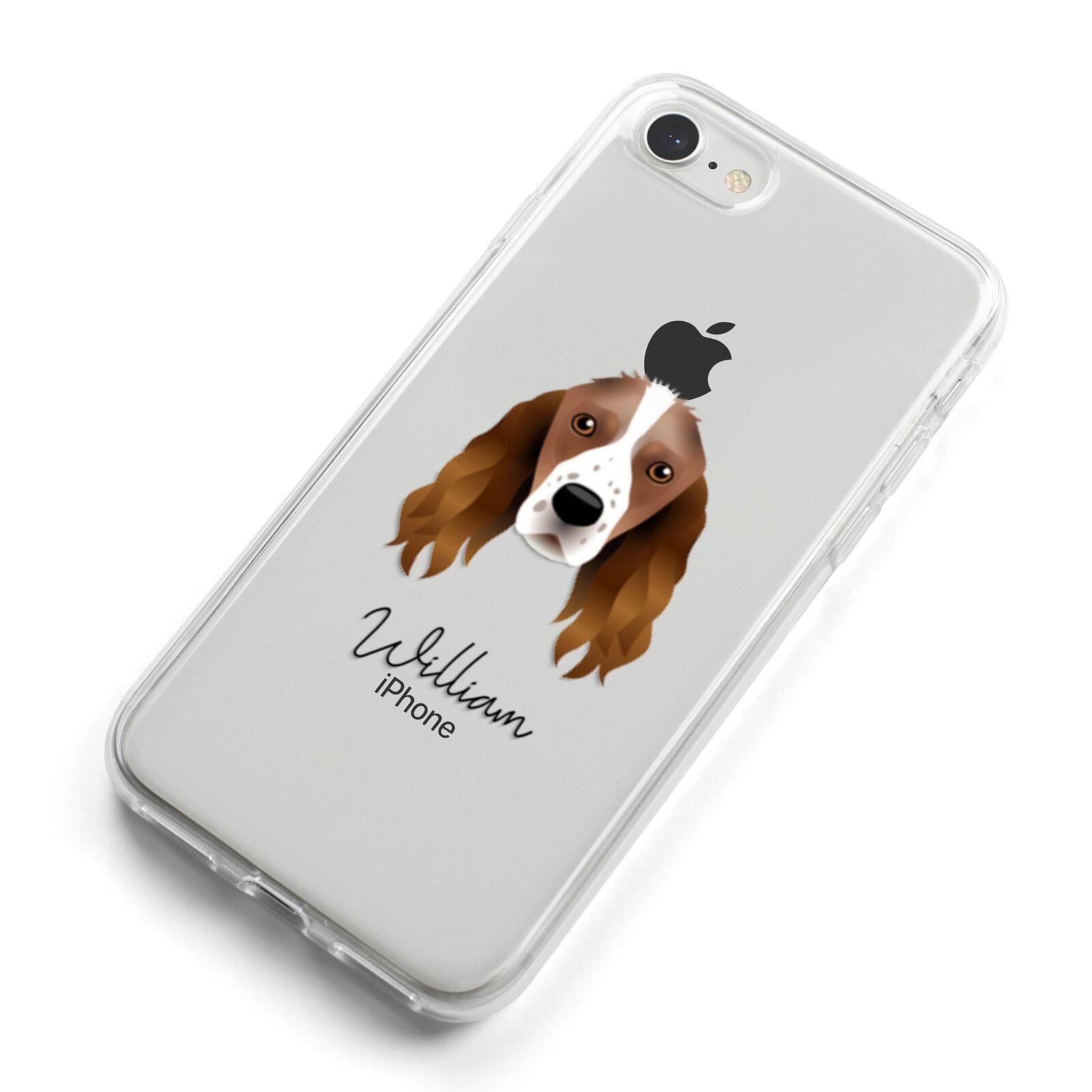 Springer Spaniel Personalised iPhone 8 Bumper Case on Silver iPhone Alternative Image