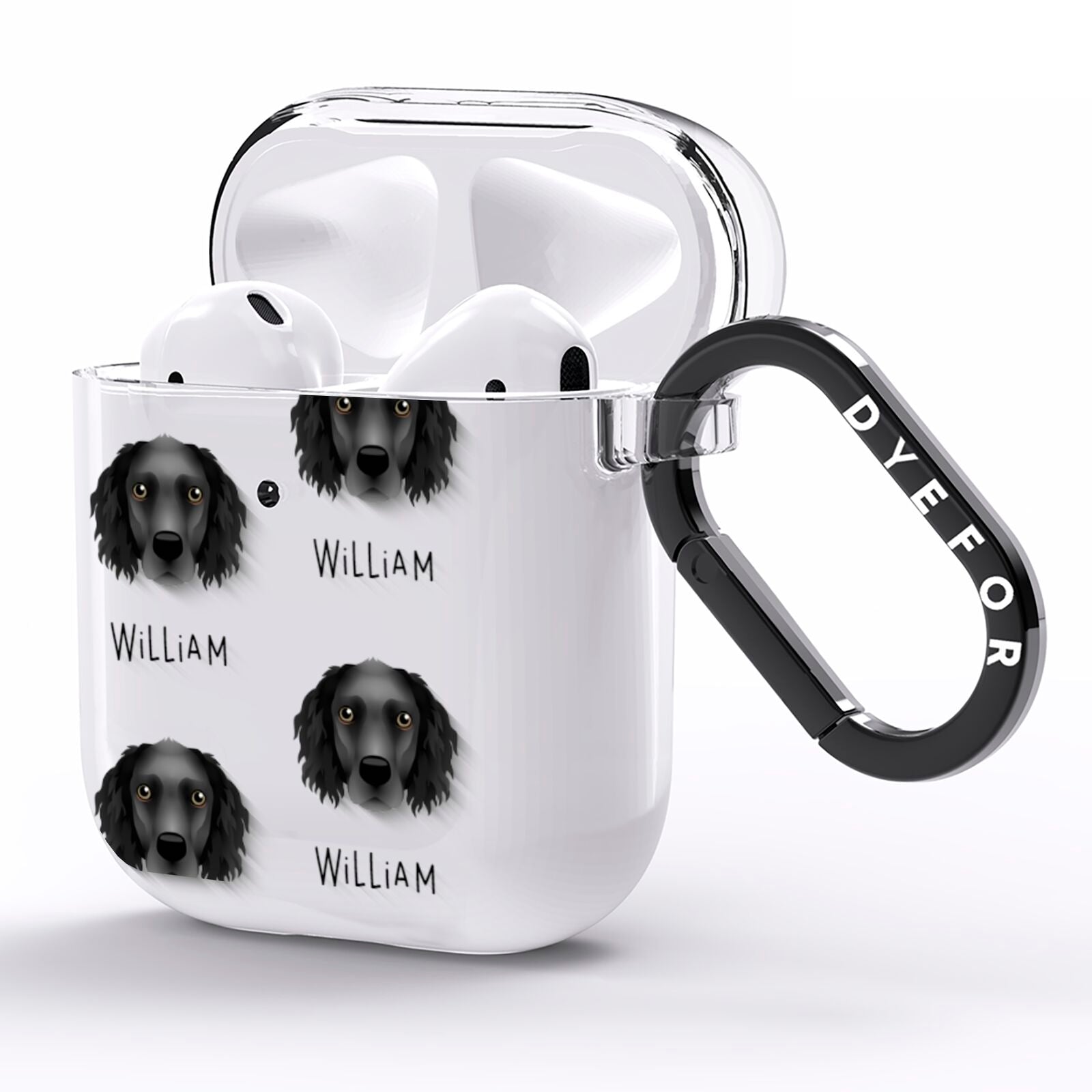 Sprocker Icon with Name AirPods Clear Case Side Image