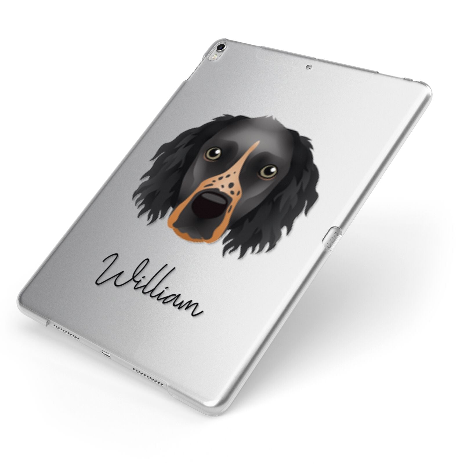 Sprocker Personalised Apple iPad Case on Silver iPad Side View