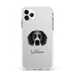 Sprocker Personalised Apple iPhone 11 Pro Max in Silver with White Impact Case
