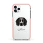 Sprocker Personalised Apple iPhone 11 Pro in Silver with Pink Impact Case