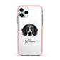 Sprocker Personalised Apple iPhone 11 Pro in Silver with Pink Impact Case