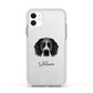 Sprocker Personalised Apple iPhone 11 in White with White Impact Case