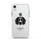 Sprocker Personalised Apple iPhone XR Impact Case White Edge on Silver Phone