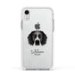 Sprocker Personalised Apple iPhone XR Impact Case White Edge on Silver Phone