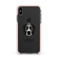 Sprocker Personalised Apple iPhone Xs Max Impact Case Pink Edge on Black Phone