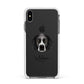 Sprocker Personalised Apple iPhone Xs Max Impact Case White Edge on Black Phone