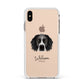 Sprocker Personalised Apple iPhone Xs Max Impact Case White Edge on Gold Phone
