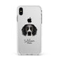 Sprocker Personalised Apple iPhone Xs Max Impact Case White Edge on Silver Phone