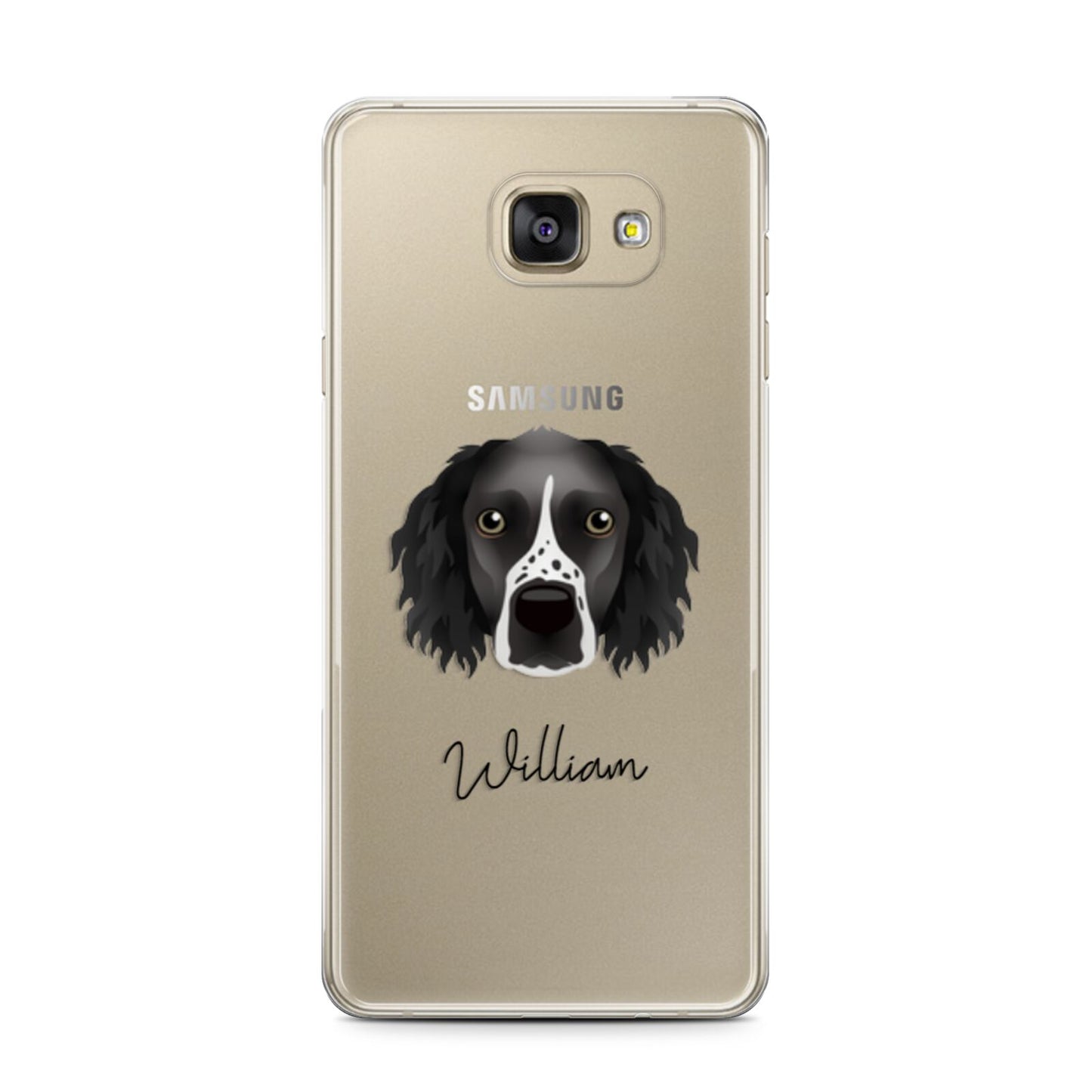 Sprocker Personalised Samsung Galaxy A7 2016 Case on gold phone