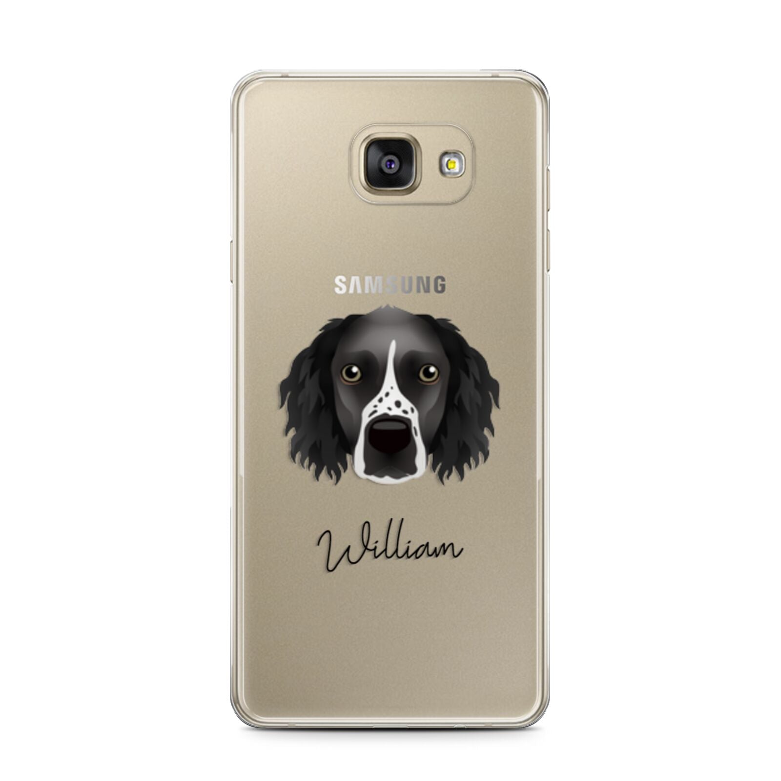 Sprocker Personalised Samsung Galaxy A7 2016 Case on gold phone
