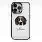 Sprocker Personalised iPhone 13 Pro Black Impact Case on Silver phone