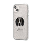 Sprocker Personalised iPhone 14 Plus Glitter Tough Case Starlight Angled Image